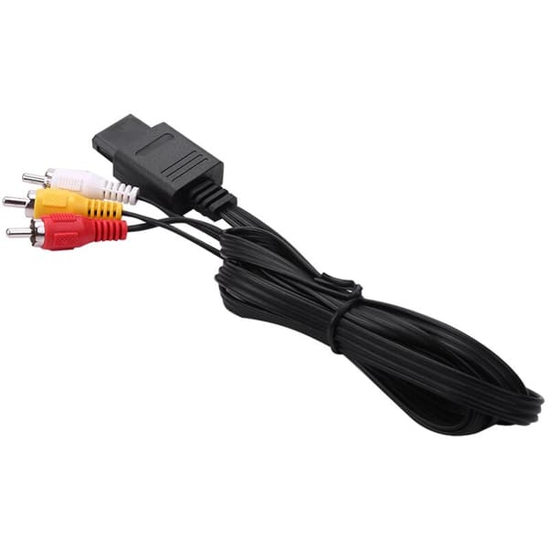 2X 1,8 m AV TV-videokabel til SNES N64-systemkonsol