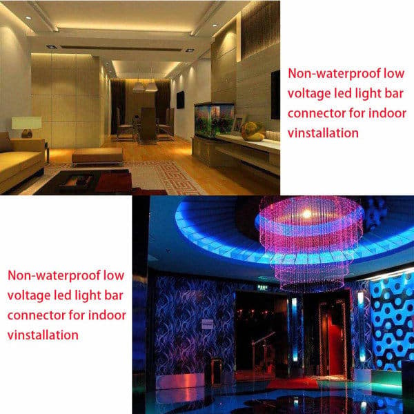 2 stk Splitterkabel 1 til 2 RGB LED-30cm, Hvit