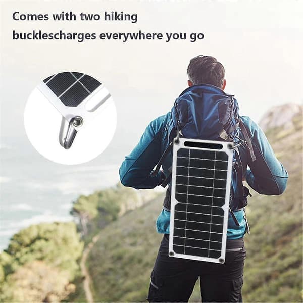 5V 6W Solcellepanel Bærbart Batteripanel Solcellelader Mobiltelefon Mobil Strøm For Utendørs Vandring Camping
