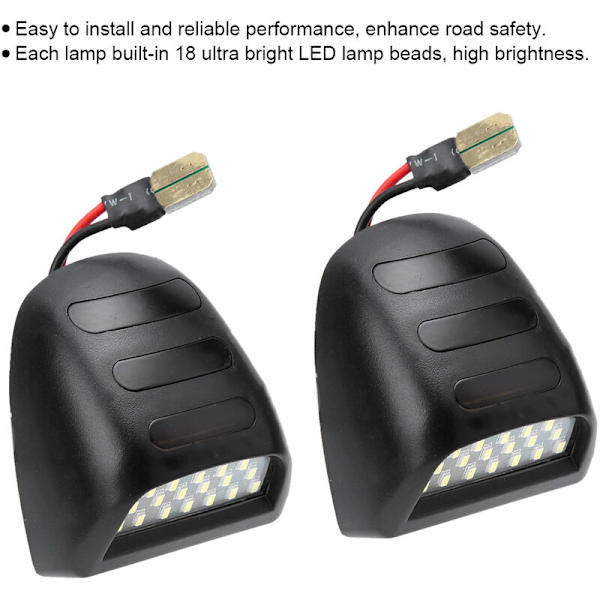 2 stk. LED-nummerpladelys passer til Chevy Silverado 1500 1999-2013 DC12V