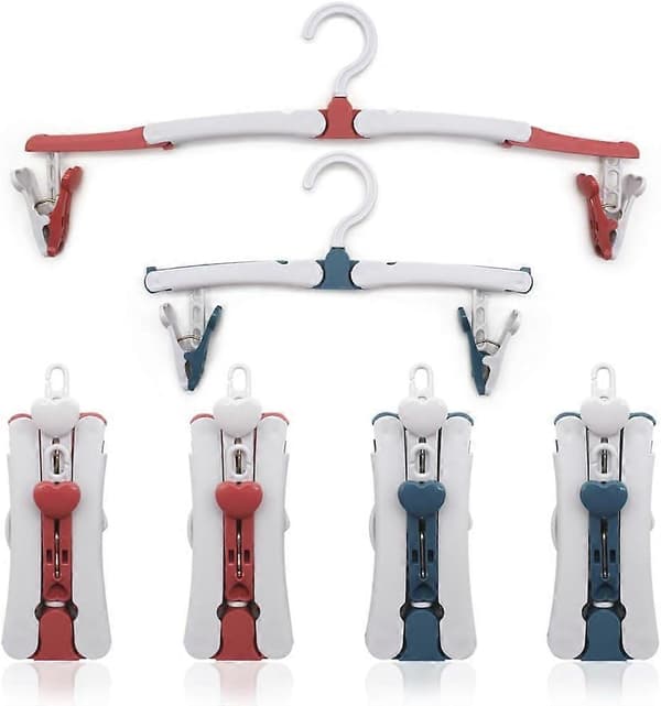 4 Pieces Portable Folding Travel Hangers