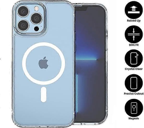 iPhone 12 Pro Clear Case, Compatible with MagSafe and Wireless Charging, Protective and Shockproof Design, Magnetic Slim Case.
