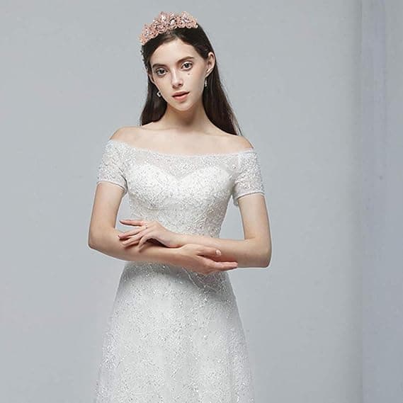 Bryllupskroner for kvinner, krystalltiara prinsessekrone for kvinner