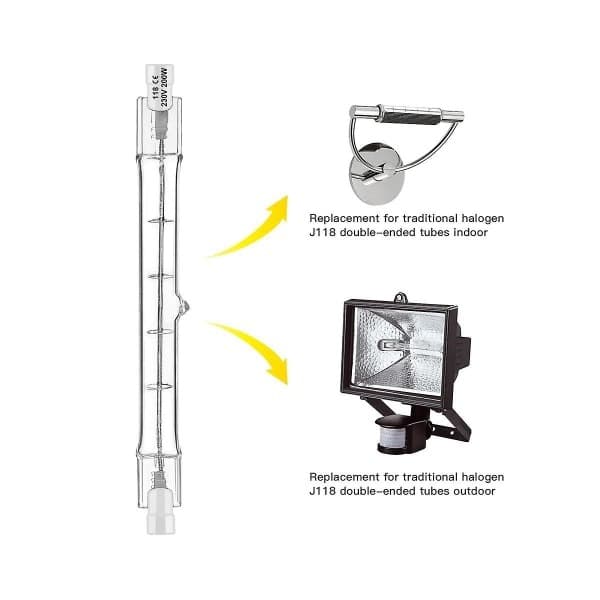 R7s halogenlampe 118mm 200w 230v halogenstav R7s dimbar halogenlampe L