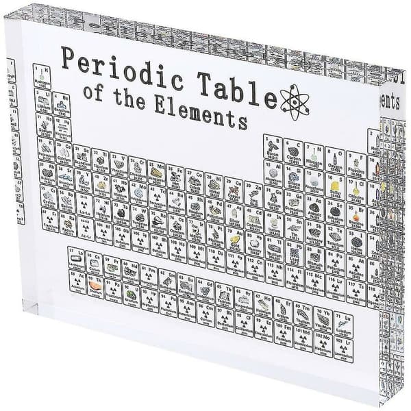 Periodisk system med elementer, akryl borddisplay ornament