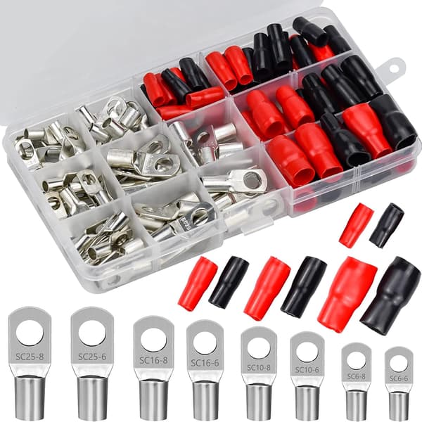 120 Pcs Crimp Connectors for Car Electrical System with Crimp Batt