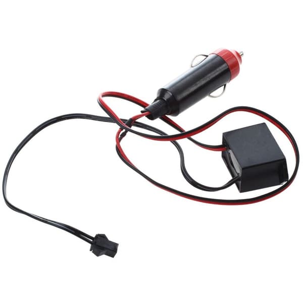 LED Fleksibel EL Neon Gløderør Lampe DC 12V Inverter for Bil, 2M Rød
