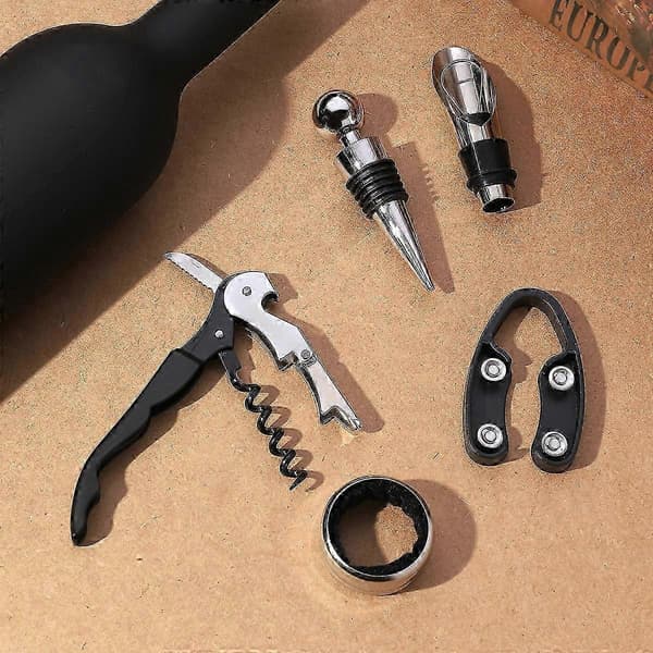 5 st Vinaccessoarer Present - Korkskruv Öppnare Kit för Vinflaska