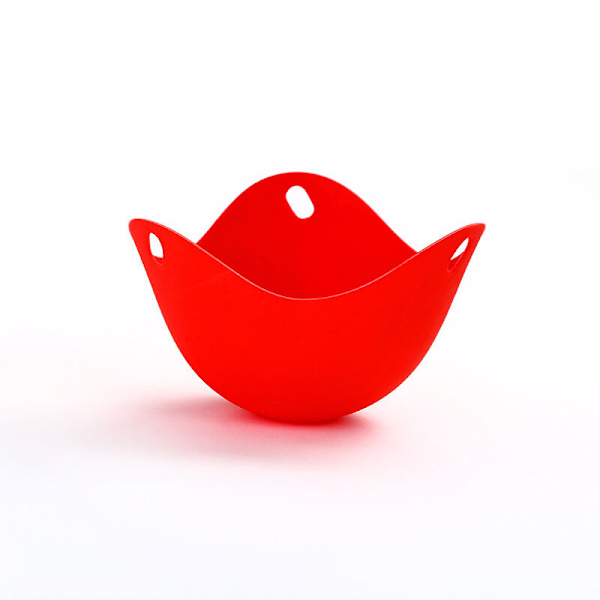 Non-Stick Egg Cooker Kitchen Set Egg Pan Pancake Mold Cookware Poached Egg Pan 4pcs (Red)