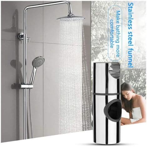 Bruseholder, 22 mm justerbar diameter, krom + ABS design brusehovedholder, nem installation, egnet til brusestang