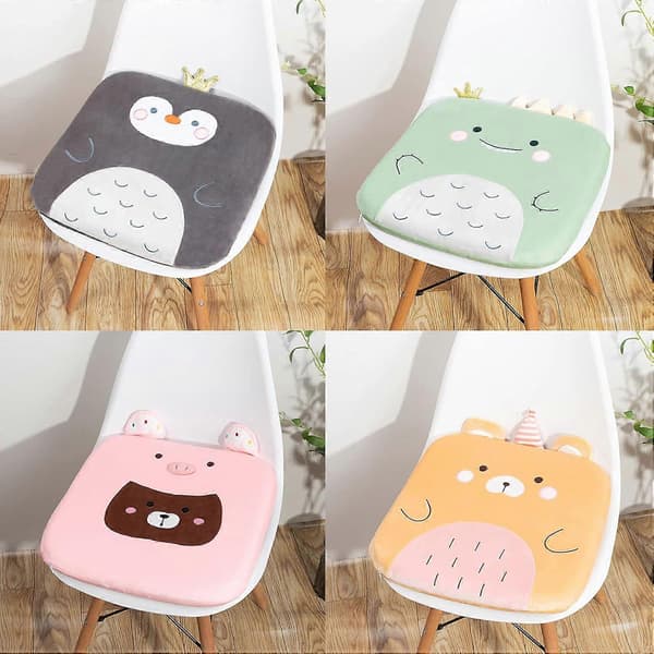 Cartoon Animal Cushion Memory Foam Chair Pad Removable Washable