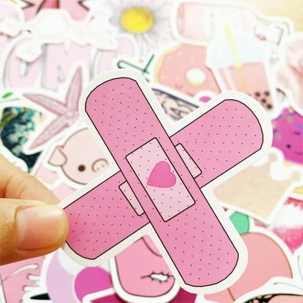 Kawaii-klistremerker - 100 stykker - Vanntette - PVC - For barn og jenter