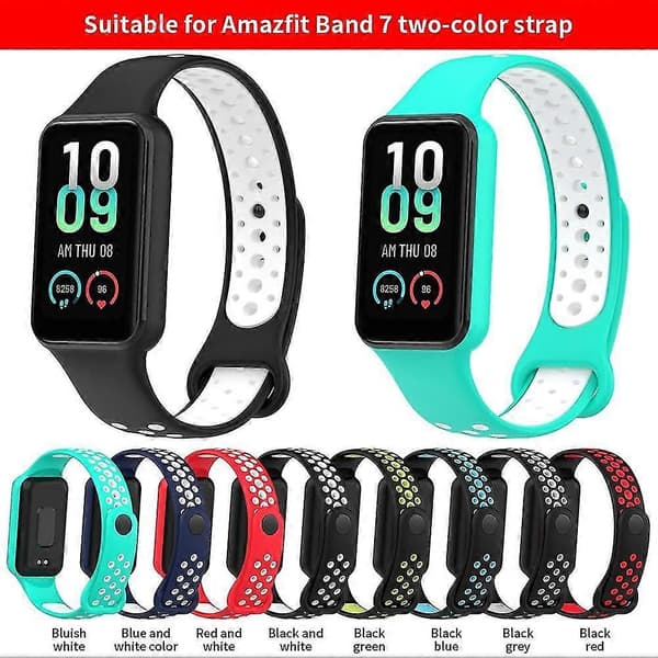 Urrem til Amazfit Band 7 Smart Tilbehør Silikone Justerbar Erstatningsrem