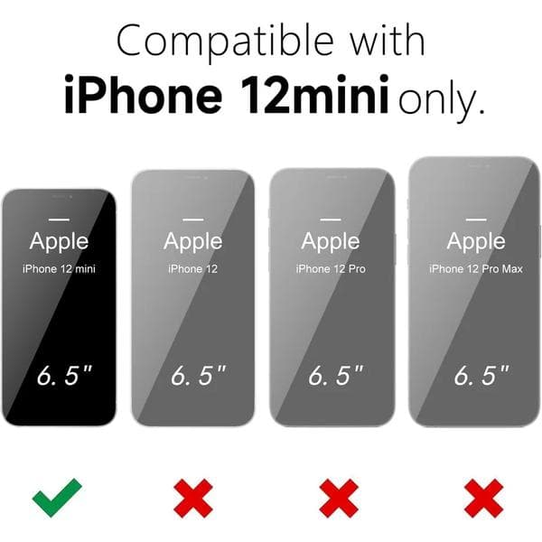 iPhone 12 Mini Svart Skal - Extra Kameraskydd iPhone 12 Mini iPhone 12 Mini