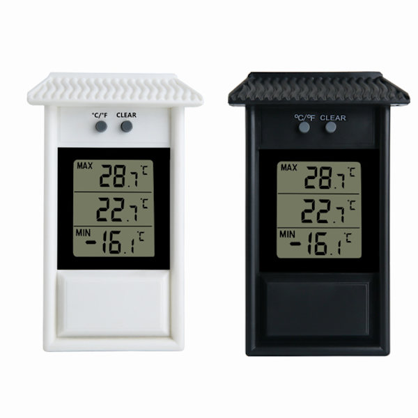 Växthusplanteringstermometer, svart