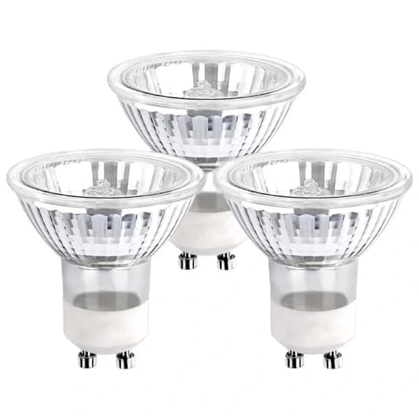 GU10 Halogen Bulbs 35W Dimmable, 220V GU10 Halogen Spotlight 2 Pin, 400 LM, 2800K Warm White (3 pcs, White)