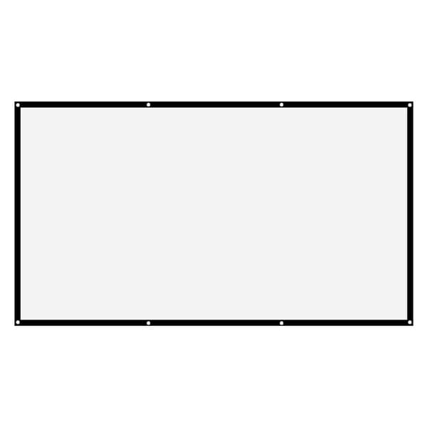 16:9 Thick Portable Non-crease Soft White Polyester Projector Screen Projection Screen (120 inch)