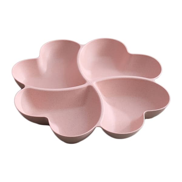 Heart-shaped bowl and tray set for chips and dip, 2-piece serving bowl