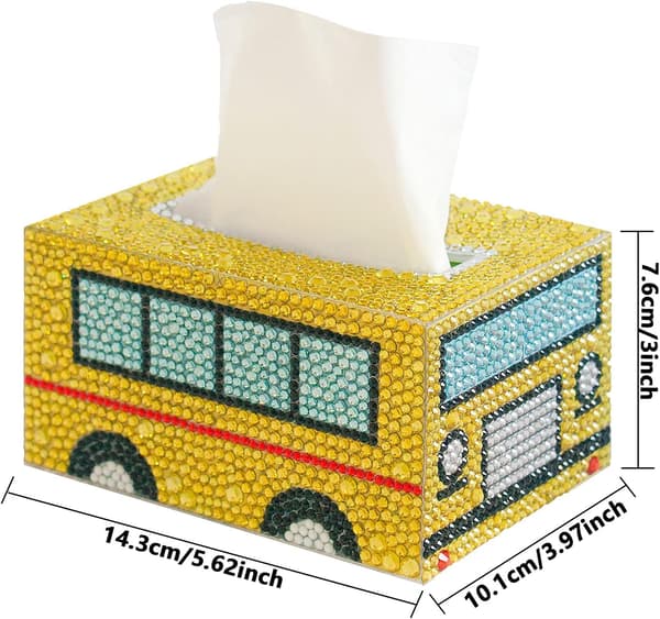DIY Tissue Box, DIY 5D Diamond Tissue Box, Tissue Dispenser, Squa