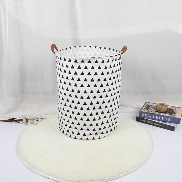 Laundry Basket Cotton Linen 40x40x50cm Dirty Clothes Hamper Storage Basket Waterproof Lined Bin