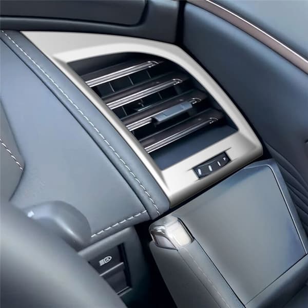 För Alphard 40-serien 2023+ RHD Silver Dashboard Air Condition Vent Outlet Cover Trim Frame Sticker