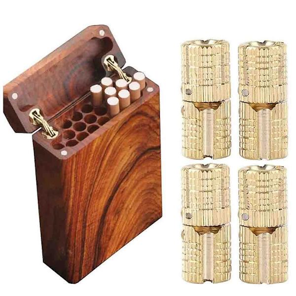 4pcs Barrel Hinges Copper Brass Cabinet Gift Box Hidden Brass Concealed Hinges
