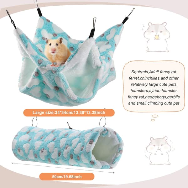 Hammock for rats, double layer, small animal cage, hamster, DXGHC