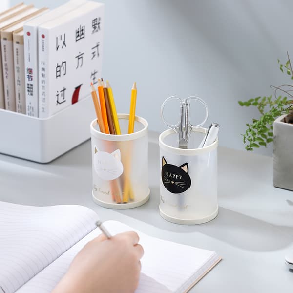 Large Capacity Pen Holder, Makeup Brush Holder, Makeup Brush Storage Rack Black Svart