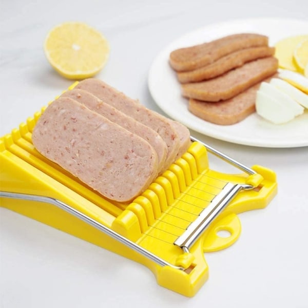 1 st Lunch meat slicer ost Lunch meat slicer rostfritt stål frukt vattenmelon banan kil kök gul Fashion design design