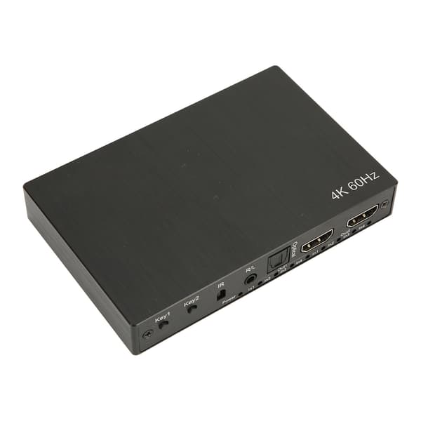 HD Multimedia Interface Switch 4K 4 in 2 out 3.5mm Optical Audio Output Video Splitter with EDID IR Remote Control 100‑240V EU Plug
