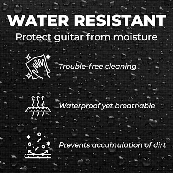 Waterproof Guitar Bag, Guitar Case, Adjustable Strap, Dustproof Guitar Backpack for Portable Travel, Black