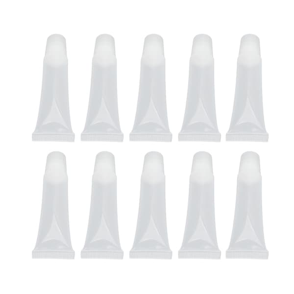 10 stk 15ML Tomme Lipglossrør Profesjonelle Bærbare PVC Leppepomadebeholdere for Kosmetikk DIY