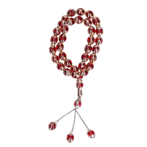 Prayer Beads Optical Maser Engraving Fine Workmanship Comfortable Feel Muslim Prayer Beads Red
