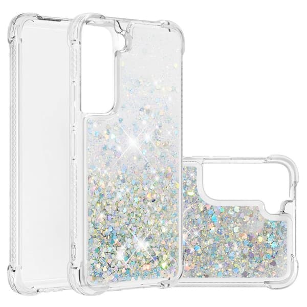 Glitter Bling TPU Cover Samsung Galaxy S22 Silver_max