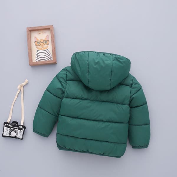 Baby Jenter Gutter Vinter Fleece Jakker med Hette Småbarn Bomull Stil2 KLB