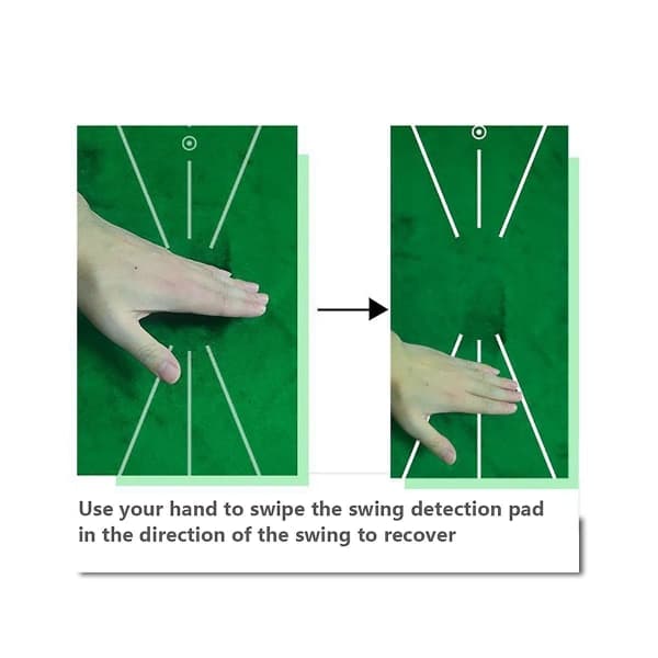 Golf Swing Detection Mat Hits Anti-Swing Movement Tracks and Resets it with Easy Wipe
