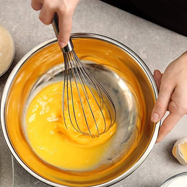 Ekstra stor, sterk eggvisp i rustfritt stål, manuell og 16 tommer KLB