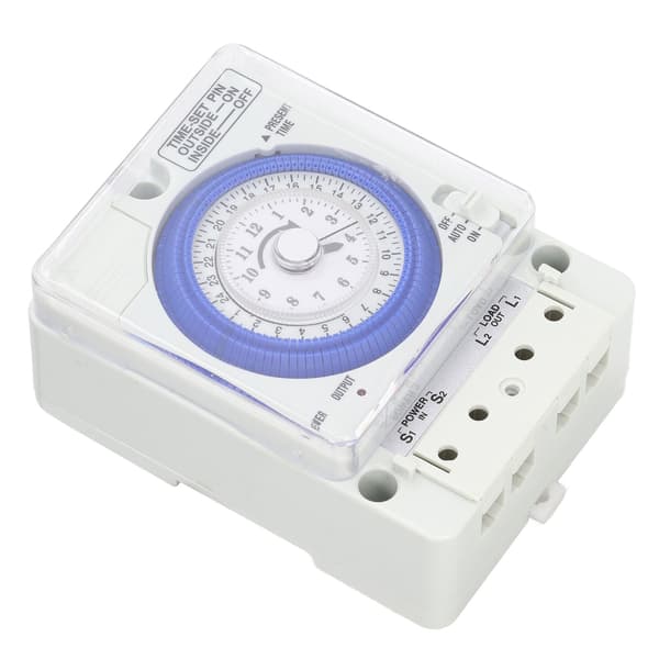 Tidsbryter Mekanisk Timer 24 Timer Kontroller Tilbehør for Lys Ovn 100‑240V AC