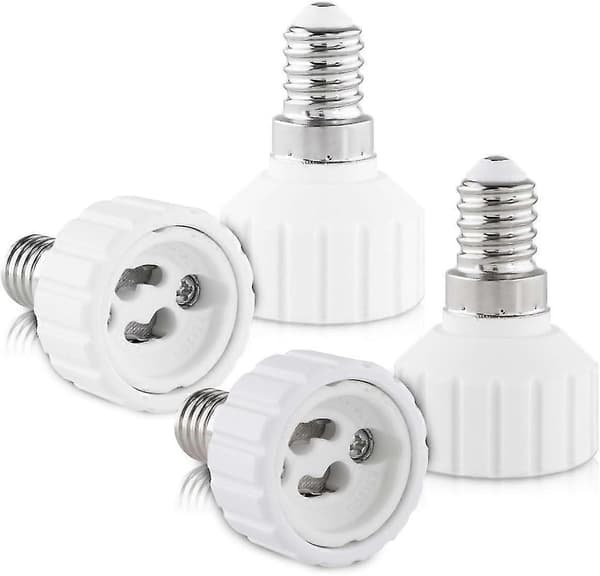 4x fatningsadapter - E14 til GU10 fatningskonverter - Bajonetbase lampeholderadapter til halogen LED-pære db