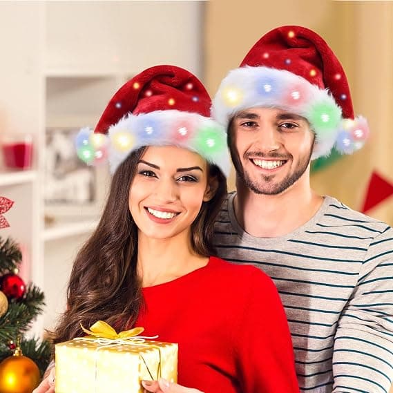 Julehue med røde fløjlslys