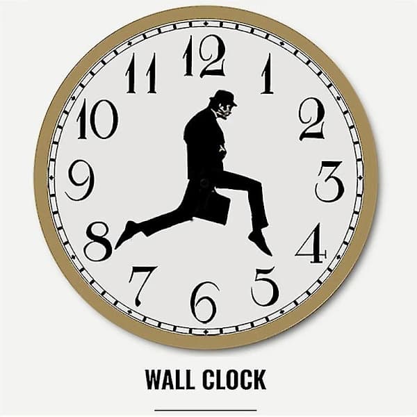 Walks Klocka, Silly Walk Väggklocka, En Intressant Väggklocka för Sovrum Kök Vardagsrum, Novel[HsSs] Svart