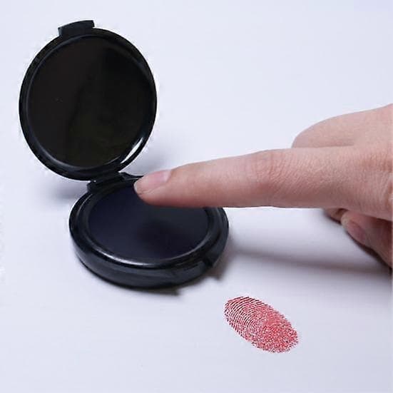 Thumbprint Fingerprint Pad Waterproof Compact Size Portable Identification Security Fingerprint Black Stamp Pad