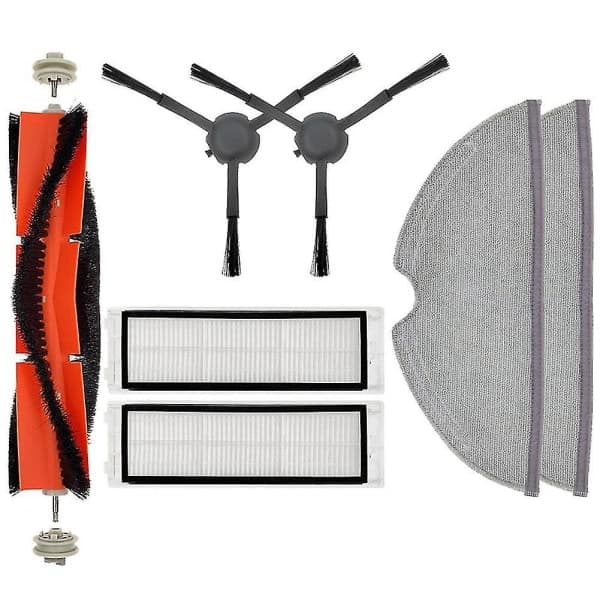 Nytt kompatibelt sett for Xiaomi Mi Robot Vacuum Mop 2 Pro+: Børste, filter, moppeklut