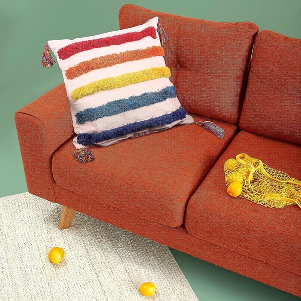 Bomuldspudebetræk, Moderne Bondegårdsstil Pudebetræk med Frynser, 45x45 cm Håndvævede Tuftede Dekorative Pudebetræk til Sofa, Sofagruppe, Senge,-yux
