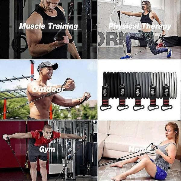 Elastic Resistance Bands for Indoor Gym, Multifunctional Exercise Expander