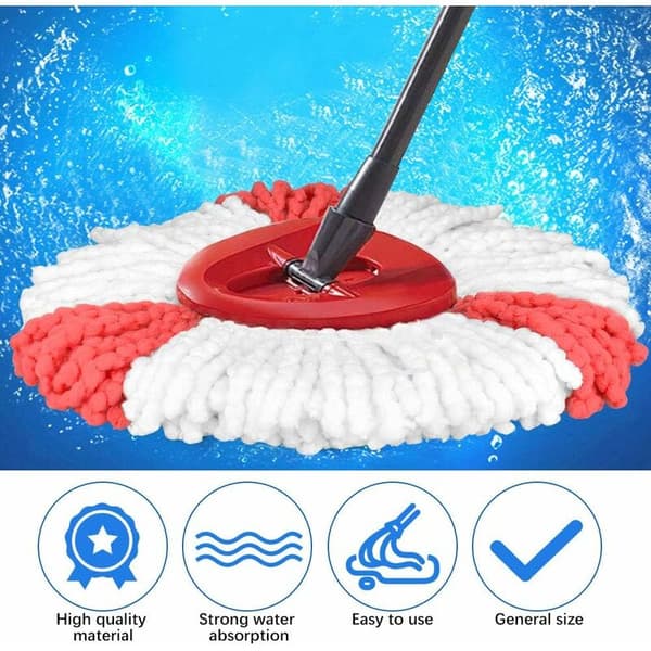 Mikrofibermopphode 2 i 1 Erstatningsmopphode Trekantet mopphode Mopphode -4 stk-