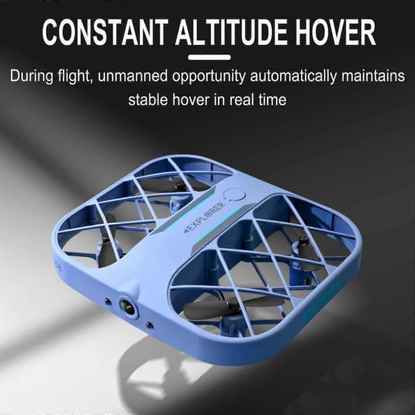 Firehjuling Intelligent Hover Mini UAV Fjernkontroll Fly Wifi HD 4K Kamera Oppladbart Batteri (FMY) Blå Blue