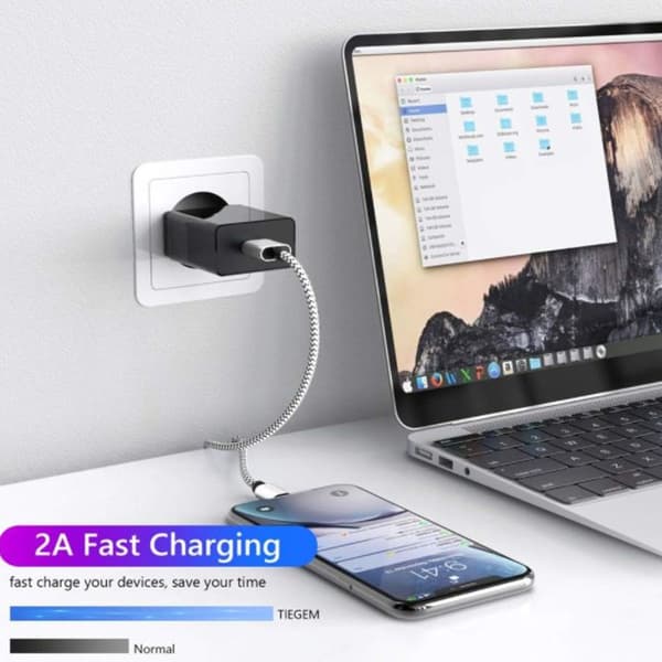 MFi Certified iPhone Fast Charger (3 Sizes) Braided 3m KLB