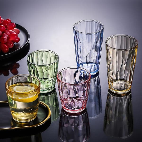 Unbreakable Drinking Glasses 490ml Acrylic Shatterproof Water Glasses Beer Glasses Light Grey Light Grey