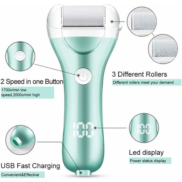 USB Rechargeable Foot Grinder - Practical, Portable, Exfoliating Foot File for Dead Skin Removal - Durable Foot Grinder for Home Use